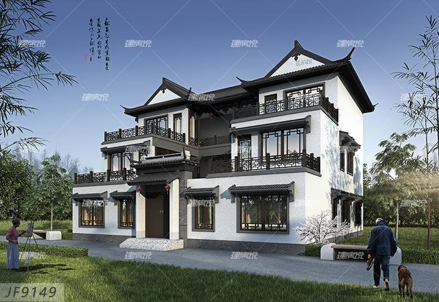 簡(jiǎn)單大氣的中式四合院別墅設(shè)計(jì)，外觀經(jīng)典，靚麗！