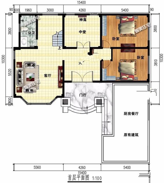 果在老家建一棟三層或者三層以上的別墅，很多人也會考慮做平屋面，尤其是下面這兩款戶型中屋面的做法廣受歡迎，造價經(jīng)濟施工易。