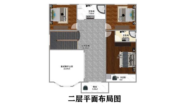 多層露臺的外部裝飾寬敞明亮，三層布局堅固，非常適合我們現(xiàn)在的年輕人，外觀大氣、生活休閑。