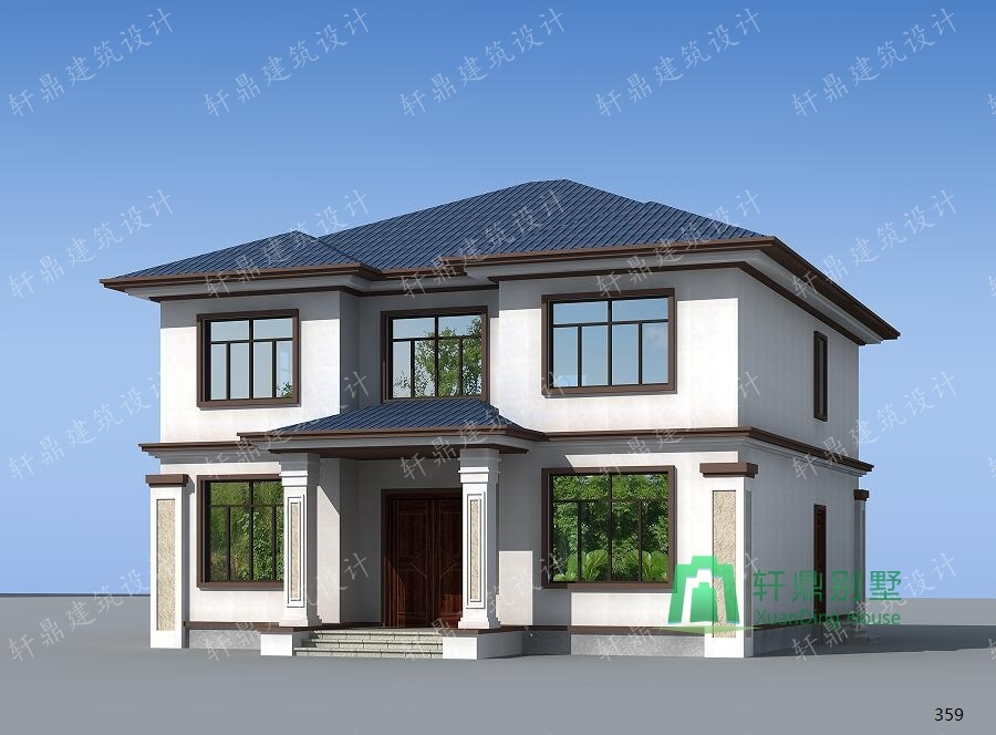 新中式二層自建房屋設計圖